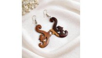 New Collection Wood Earrings Unique Model Design